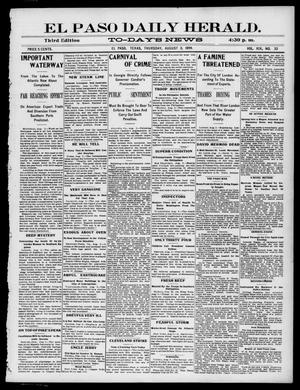 El Paso Daily Herald. (El Paso, Tex.), Vol. 19, No. 33, Ed. 1 Thursday, August 3, 1899