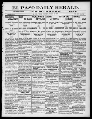 El Paso Daily Herald. (El Paso, Tex.), Vol. 19, No. 188, Ed. 1 Thursday, August 10, 1899