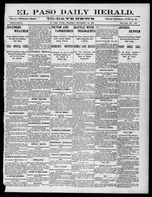 El Paso Daily Herald. (El Paso, Tex.), Vol. 19TH YEAR, No. 228, Ed. 1 Thursday, September 28, 1899