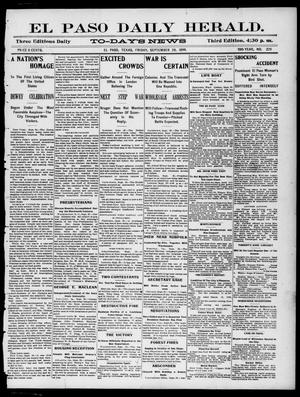 El Paso Daily Herald. (El Paso, Tex.), Vol. 19TH YEAR, No. 229, Ed. 1 Friday, September 29, 1899