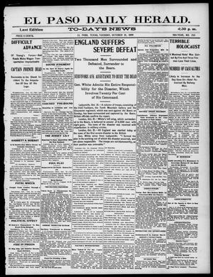 El Paso Daily Herald. (El Paso, Tex.), Vol. 19TH YEAR, No. 256, Ed. 1 Tuesday, October 31, 1899