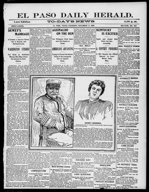 El Paso Daily Herald. (El Paso, Tex.), Vol. 19TH YEAR, No. 264, Ed. 1 Thursday, November 9, 1899