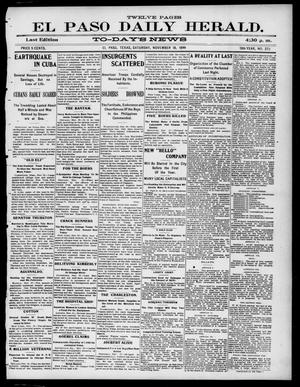 El Paso Daily Herald. (El Paso, Tex.), Vol. 19TH YEAR, No. 272, Ed. 1 Saturday, November 18, 1899