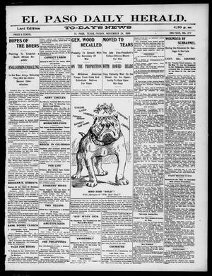 El Paso Daily Herald. (El Paso, Tex.), Vol. 19TH YEAR, No. 277, Ed. 1 Friday, November 24, 1899