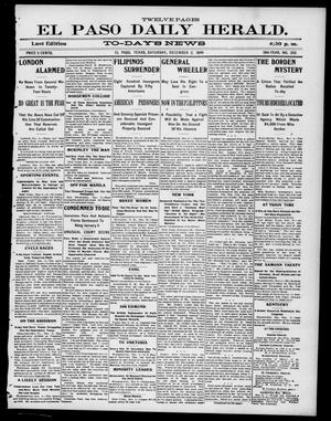 El Paso Daily Herald. (El Paso, Tex.), Vol. 19TH YEAR, No. 283, Ed. 1 Saturday, December 2, 1899