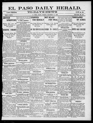 El Paso Daily Herald. (El Paso, Tex.), Vol. 19TH YEAR, No. 291, Ed. 1 Tuesday, December 12, 1899