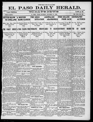 El Paso Daily Herald. (El Paso, Tex.), Vol. 19TH YEAR, No. 295, Ed. 1 Saturday, December 16, 1899