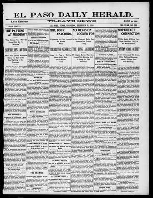 El Paso Daily Herald. (El Paso, Tex.), Vol. 19TH YEAR, No. 299, Ed. 1 Thursday, December 21, 1899