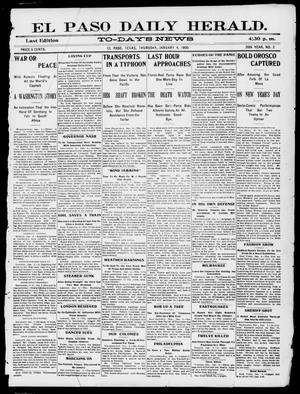 El Paso Daily Herald. (El Paso, Tex.), Vol. 20TH YEAR, No. 2, Ed. 1 Thursday, January 4, 1900