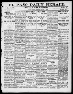 El Paso Daily Herald. (El Paso, Tex.), Vol. 20TH YEAR, No. 15, Ed. 1 Thursday, January 18, 1900