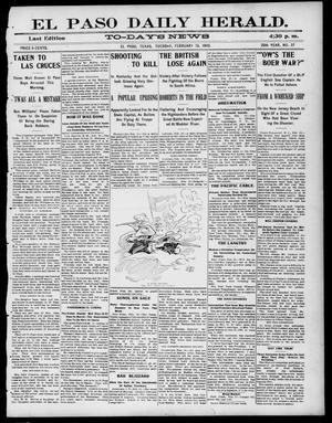 El Paso Daily Herald. (El Paso, Tex.), Vol. 20TH YEAR, No. 37, Ed. 1 Tuesday, February 13, 1900