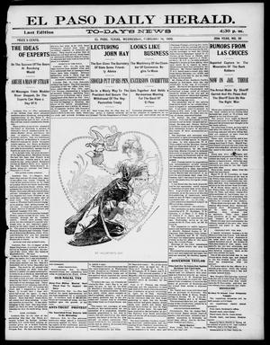 El Paso Daily Herald. (El Paso, Tex.), Vol. 20TH YEAR, No. 38, Ed. 1 Wednesday, February 14, 1900
