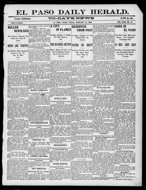 El Paso Daily Herald. (El Paso, Tex.), Vol. 20TH YEAR, No. 46, Ed. 1 Friday, February 23, 1900