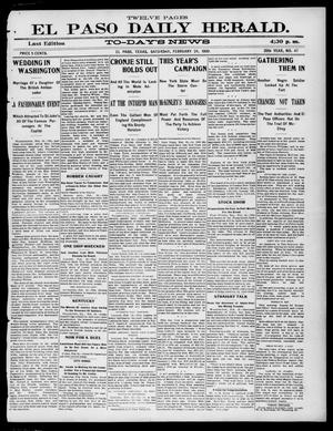 El Paso Daily Herald. (El Paso, Tex.), Vol. 20TH YEAR, No. 47, Ed. 1 Saturday, February 24, 1900