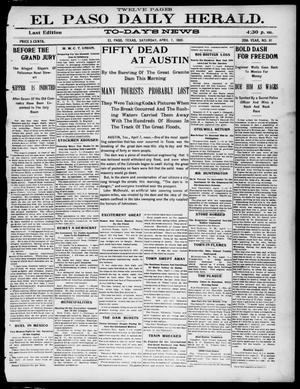 El Paso Daily Herald. (El Paso, Tex.), Vol. 20TH YEAR, No. 81, Ed. 1 Saturday, April 7, 1900