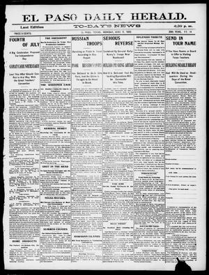 El Paso Daily Herald. (El Paso, Tex.), Vol. 20TH YEAR, No. 14, Ed. 1 Monday, June 11, 1900