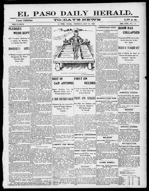 El Paso Daily Herald. (El Paso, Tex.), Vol. 20TH YEAR, No. 12, Ed. 1 Thursday, July 12, 1900