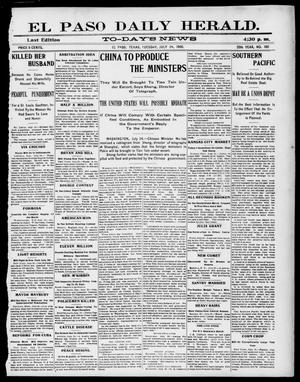 El Paso Daily Herald. (El Paso, Tex.), Vol. 20TH YEAR, No. 180, Ed. 1 Tuesday, July 24, 1900