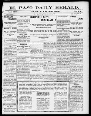 El Paso Daily Herald. (El Paso, Tex.), Vol. 20TH YEAR, No. 186, Ed. 1 Tuesday, July 31, 1900
