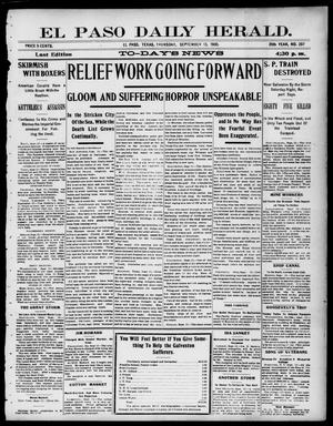 El Paso Daily Herald. (El Paso, Tex.), Vol. 20TH YEAR, No. 207, Ed. 1 Thursday, September 13, 1900