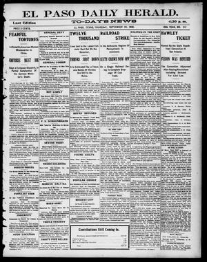 El Paso Daily Herald. (El Paso, Tex.), Vol. 20TH YEAR, No. 213, Ed. 1 Thursday, September 20, 1900