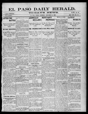 El Paso Daily Herald. (El Paso, Tex.), Vol. 20TH YEAR, No. 215, Ed. 1 Thursday, November 8, 1900