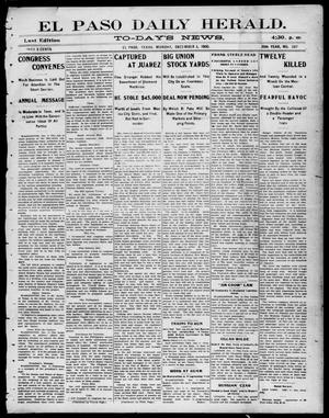 El Paso Daily Herald. (El Paso, Tex.), Vol. 20TH YEAR, No. 287, Ed. 1 Monday, December 3, 1900