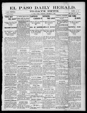 El Paso Daily Herald. (El Paso, Tex.), Vol. 20TH YEAR, No. 289, Ed. 1 Thursday, December 6, 1900