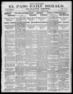 El Paso Daily Herald. (El Paso, Tex.), Vol. 20TH YEAR, No. 301, Ed. 1 Thursday, December 20, 1900