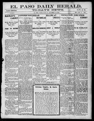 El Paso Daily Herald. (El Paso, Tex.), Vol. 20TH YEAR, No. 304, Ed. 1 Monday, December 24, 1900