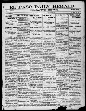 El Paso Daily Herald. (El Paso, Tex.), Vol. 21ST YEAR, No. 2, Ed. 1 Thursday, January 3, 1901