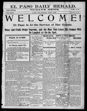 El Paso Daily Herald. (El Paso, Tex.), Vol. 21ST YEAR, No. 13, Ed. 1 Wednesday, January 16, 1901