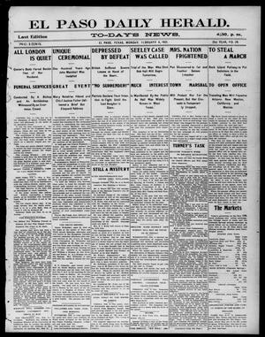 El Paso Daily Herald. (El Paso, Tex.), Vol. 21ST YEAR, No. 29, Ed. 1 Monday, February 4, 1901