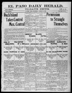 El Paso Daily Herald. (El Paso, Tex.), Vol. 21ST YEAR, No. 31, Ed. 1 Wednesday, February 6, 1901