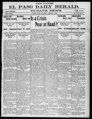 El Paso Daily Herald. (El Paso, Tex.), Vol. 21ST YEAR, No. 34, Ed. 1 Saturday, February 9, 1901