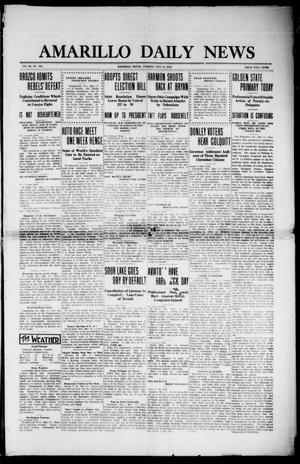 Primary view of object titled 'Amarillo Daily News (Amarillo, Tex.), Vol. 3, No. 165, Ed. 1 Tuesday, May 14, 1912'.