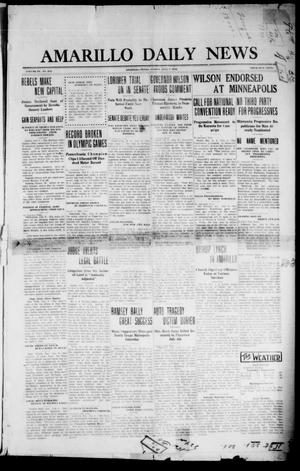 Primary view of object titled 'Amarillo Daily News (Amarillo, Tex.), Vol. 3, No. 212, Ed. 1 Sunday, July 7, 1912'.