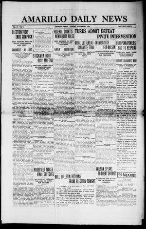 Amarillo Daily News (Amarillo, Tex.), Vol. 4, No. 2, Ed. 1 Tuesday, November 5, 1912