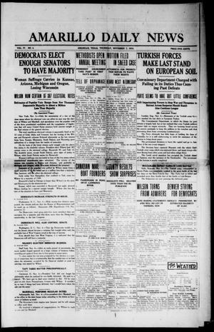 Amarillo Daily News (Amarillo, Tex.), Vol. 4, No. 4, Ed. 1 Thursday, November 7, 1912