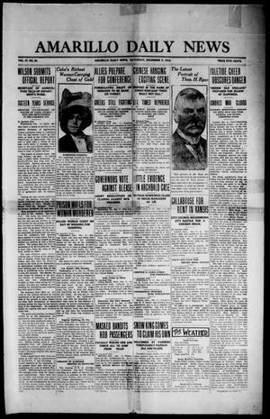 Primary view of object titled 'Amarillo Daily News (Amarillo, Tex.), Vol. 4, No. 30, Ed. 1 Saturday, December 7, 1912'.