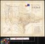Thumbnail image of item number 1 in: 'Karte des Staates Texas (aufgenommen in die Union 1846) nach der neuesten Eintheilung 1849'.