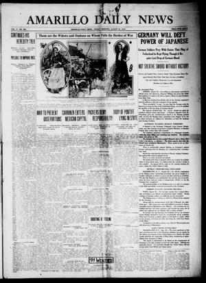 Primary view of object titled 'Amarillo Daily News (Amarillo, Tex.), Vol. 4, No. 250, Ed. 1 Friday, August 21, 1914'.