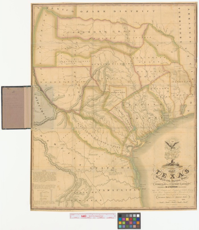 Map of Texas with parts of the adjoining states. (1836)