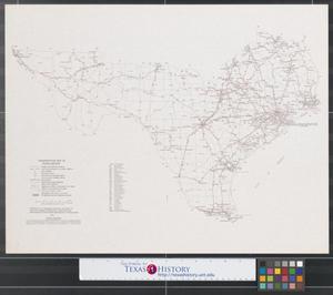 Transportation map of Texas (south).