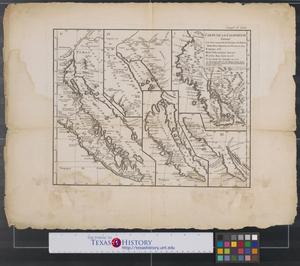 Carte de la Californie: suivant I. la Carte manuscrite de l'Amérique de Mathieu Néron Pecci olen dresses áa Florence en 1604, II. Sanson 1656, III. De l'Isle Amérique Sept. 1700, IV. le Pere Kino Jesuite en 1705, V. la Société des Jésuites en 1767.