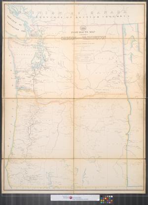 Post route map of the state of Oregon and territory of Washington.
