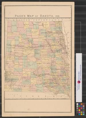 Primary view of object titled 'Page's map of Dakota, 1886.'.