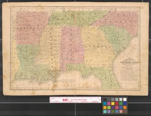 Primary view of object titled 'Map of the chief part of the southern states and part of the western : engraved to illustrate Mitchell's school and family geography.'.