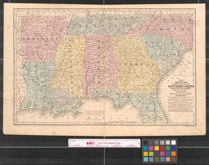 Primary view of object titled 'Map of the chief part of the southern states and part of the western : engraved to illustrate Mitchell's school and family geography.'.