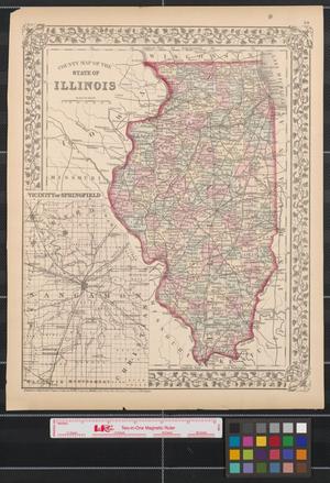 County map of the state of Illinois.